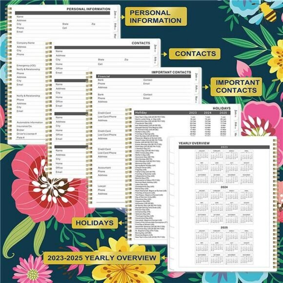 2023-2025 Monthly Planner/Calendar - 3 Year Monthly Planner, 9" x 11", 36 - Picture 3 of 7